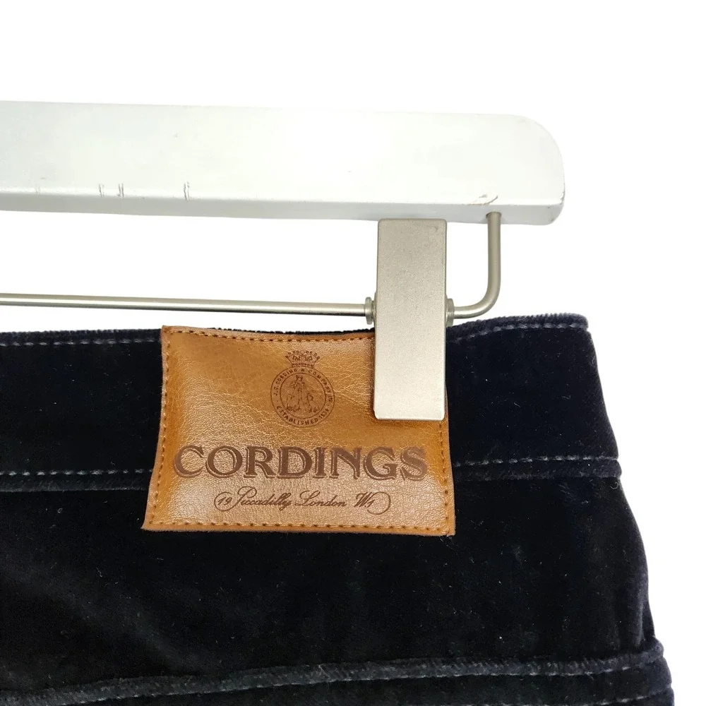 CORDINGS Pants Womens 6 Black Velvet‎ Stretch Skinny Jegging Pockets Casual